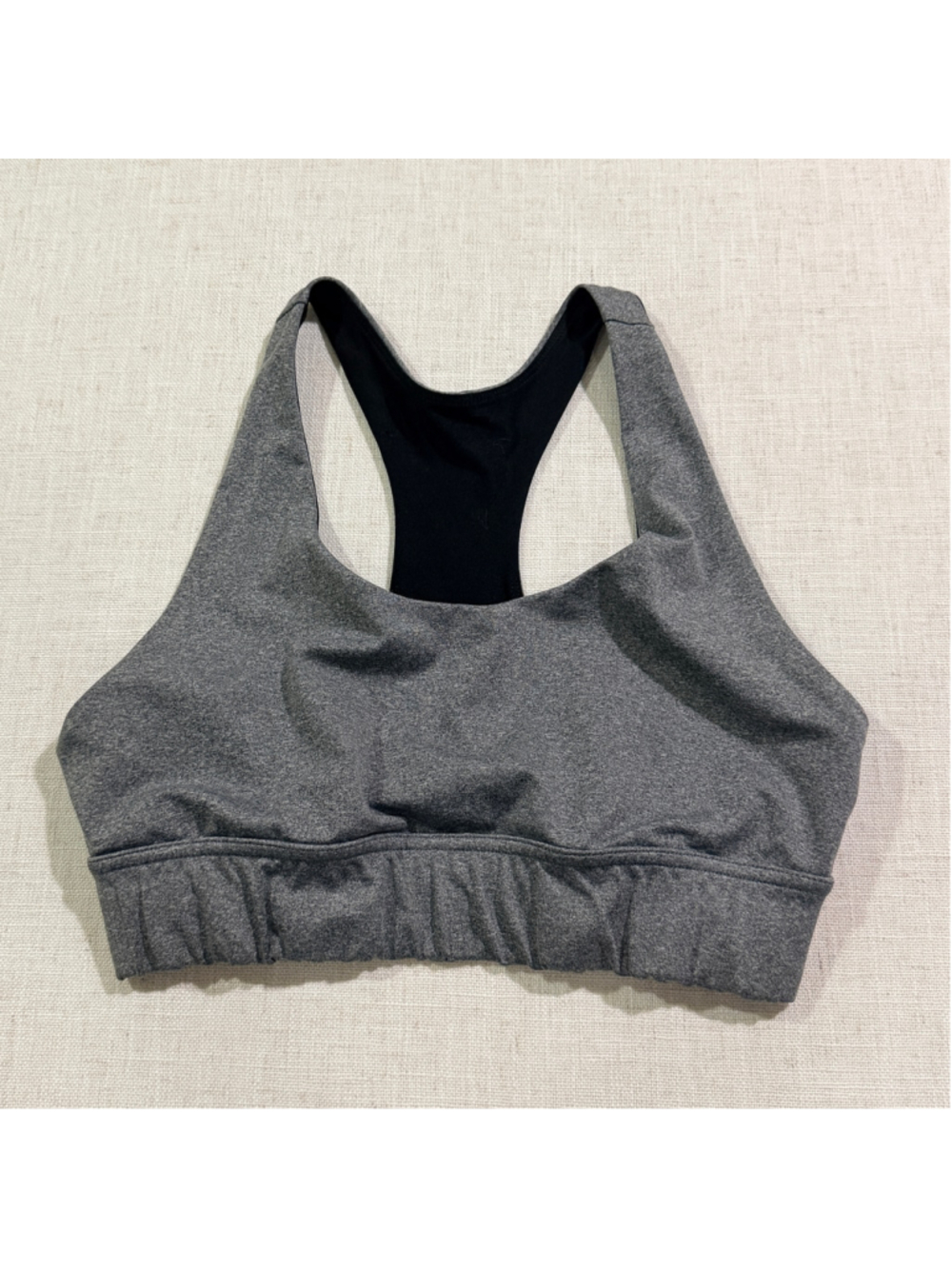 Activ8 Women’s XL Sports Bra Gray Racerback Athletic Workout Stretch Activewear